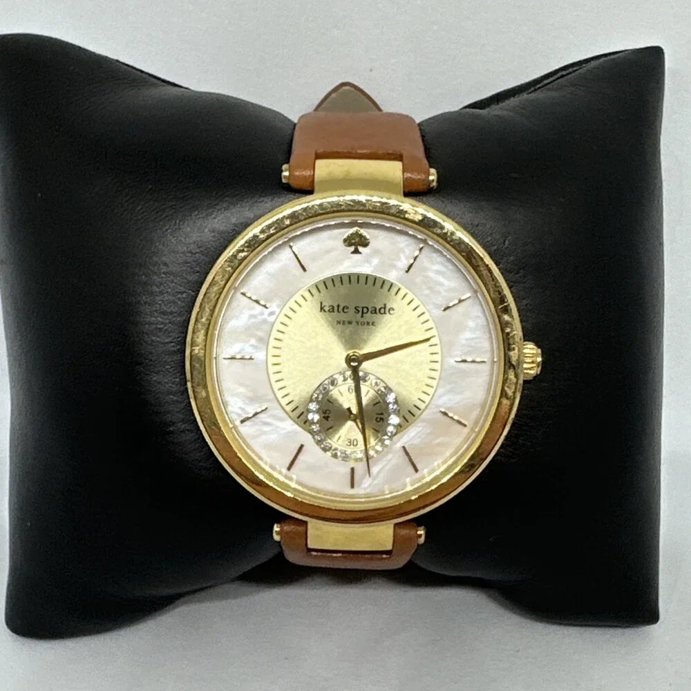 Kate Spade New York 0751 Women's Brown Mother Of Pearl Analog Dial Watch HME566